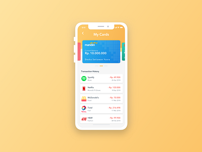 Cards Management bank banking banking app card cards iphone x transaction wallet