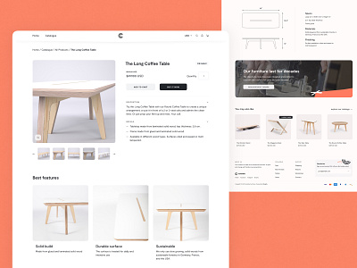 Caramba — Ecommerce Furniture Page Design caramba clean design ecommerce ecommerce design furniture market place minimal plywood shop shopify shopify store shopify theme ui web design website z1