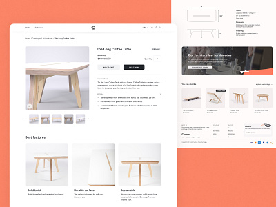 Caramba — Ecommerce Furniture Page Design