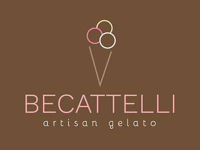 Becattelli Artisan Gelato Logo brand identity branding branding design graphic design logo logo design typography
