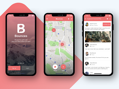 Bounces - Social app app comment iphone x iphonex status
