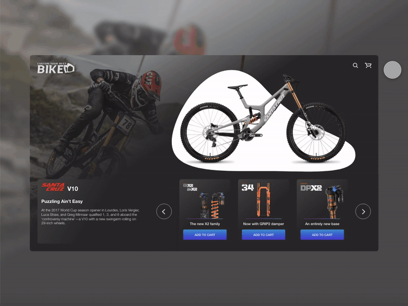 Mountain bike adobe xd affinity designer bike custom damper design fox illustration logo racing ui ux