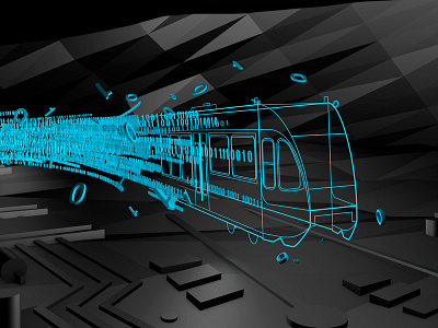 Train/Data 3d c4d code data it polygon train