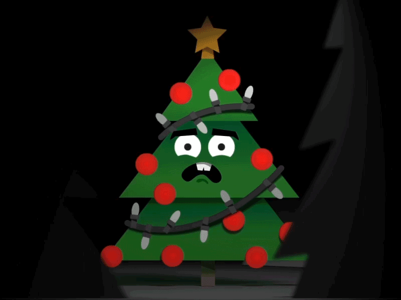 Xmas Tree 2d after effects animated gif animation cartoon character fun loop mograph motion graphics