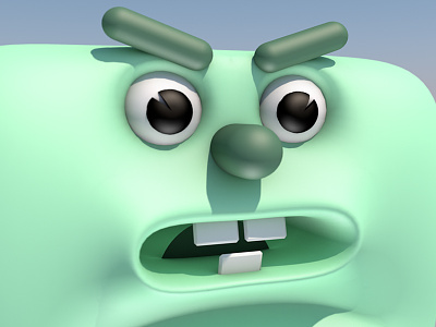 Green Monster-Guy 3d c4d cgi character design digital illustration monster