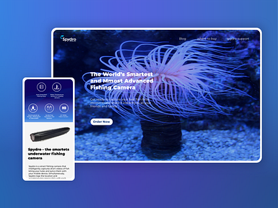 Spydro - The Smartest, Underwater Fishing Camera ecommerce mobile ui ux web