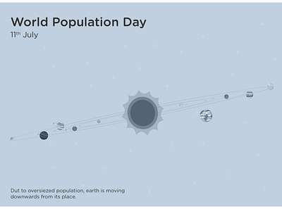 World Population Day animation design illustration logo typography
