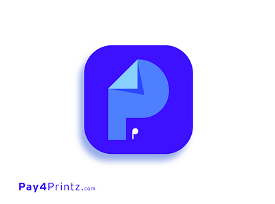 Pay4Printz flat illustrator logo typography vector