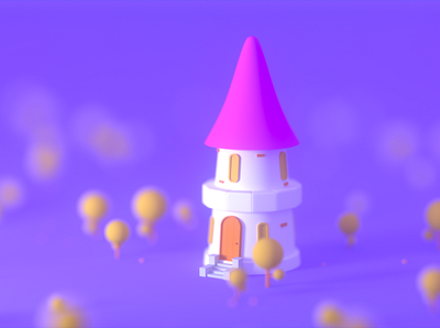 Toy castle 3d cinema4d furniturun octanerender