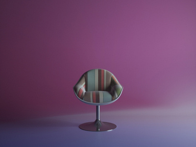 Lonely chair 3d cinema4d design furniturun octanerender