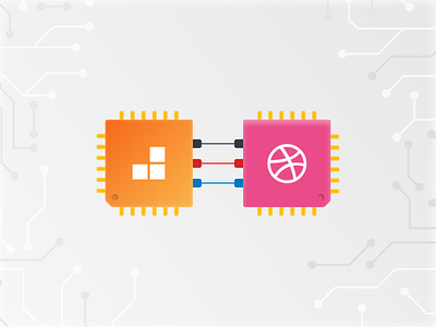 Hello Dribbble! 👋 circuit board circuits dribbble dribbble debut levelup order ahead