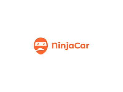 Ninja Car Logo car logo creative logo cute logo head logo logo design modern logo moving logo negative space logo ninja logo playful logo service logo transport logo white space logo