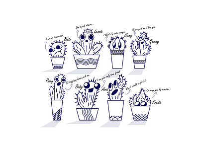 Fun Cactus assets cactus cactus doodle cactus drawing cactus illustration character design creative cute designer doodle drawing flatdesign illustration lineart plants plants doodle plants illustration playful spike talking plants