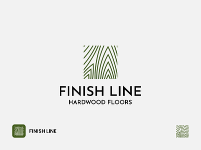 Finish Line Hardwood Floors Logo branding businesslogo corporate floors hardwood icon lineart logo modern nature professional symbol texture tree