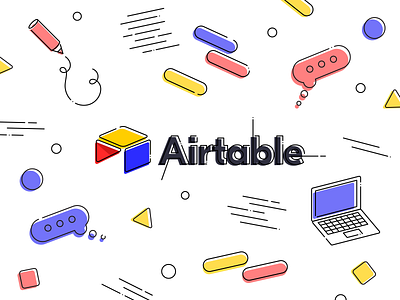 Airtable! airtable announcement branding color design graphic icon illustration illustrator job vector