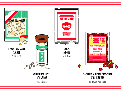 Chinese Dry Ingredients & Spices asian chinese color design diagram drawing food graphic icon illos illustration illustrator learn spices symbol vector