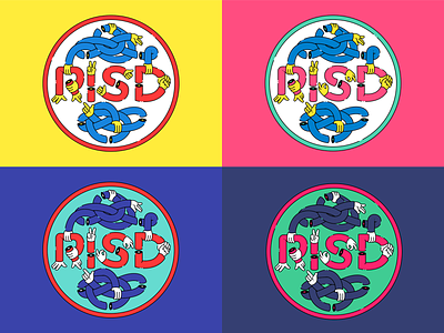 RISD Logo Handsy Riff adobe color colorway design hands illustration illustrator logo risd vector