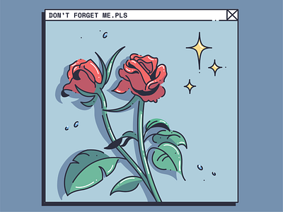 don't forget me.pls color colorway design drawing graphic icon illustration illustrator procreate vector