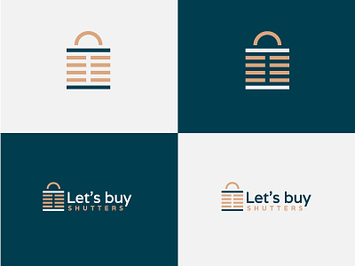 Let's buy shutters branding bx ci graphic logo