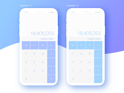 Calculator UI Concept. graphic inspiration layout simple ui ux