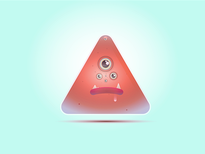 Geometric monster / Triangle character colors geometric illustration monsters project triangle