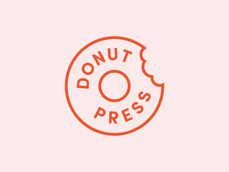 Donut Press Logo branding colour donuts doughnut identity logo design motion