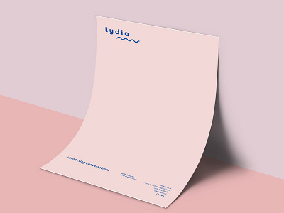 Lydia Brand brand identity letterhead logo logo design pink print