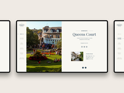 Queens Court architecture building classic concepts design modern nature typography ui ux web design website