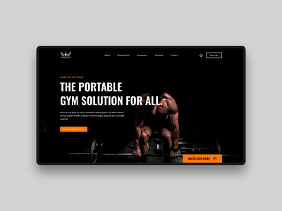 Absolute Gym concepts design fitness fitness website gym website modern ui ux web design website