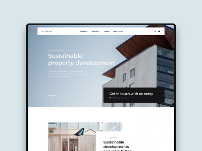 Elisium architecture building concepts design modern typography ui ux web design website