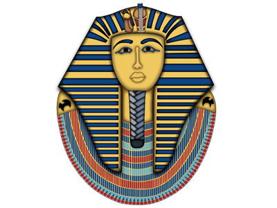 Tutankhamun's Golden Mask art colorful egypt egyptian golden illustrator minds gallery redbubble shapes tutankhamun vector