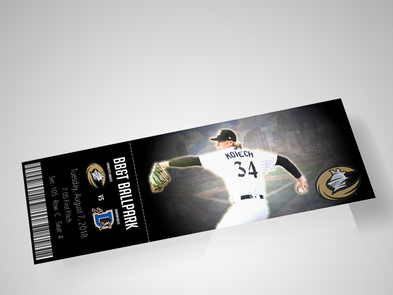 Charlotte Knights Ticket by Danielle King on Dribbble
