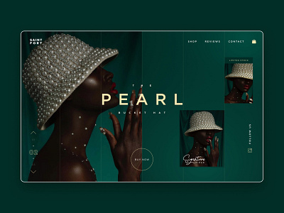 SAINTFORT business design ecommerce fashion green pearl typography ui ui design ux website design women