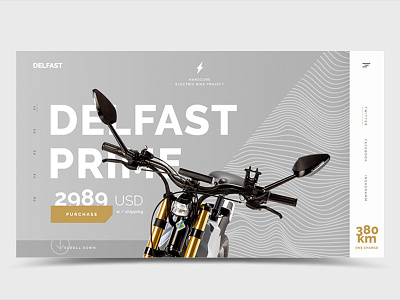 E-Bike Delfast - Homepage concept bike concept e commerce electric homepage moto shop ui web