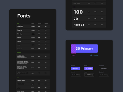 Design system: Font & Buttons styleguide and components