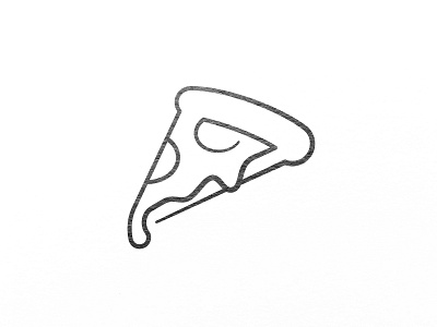 A minimalistic logo for a pizza shop out of one line. mationdesign matteomueller minimalism minimaloneline minimalpizzalogo onelinelogo onelinepizza pizza pizzaicon pizzalogo pizzashop pizzashoplogo pizzaslice pizzasliceillustration pizzaslicelogo