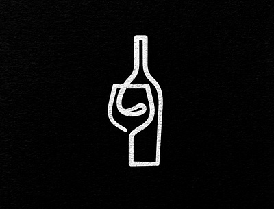 A minimalistic approach to a logo design for a wine bar.