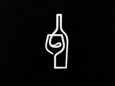 A minimalistic approach to a logo design for a wine bar.