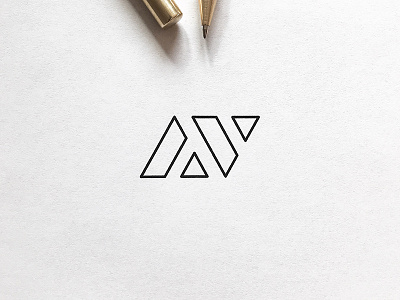 A minimalistic A & V monogram design.