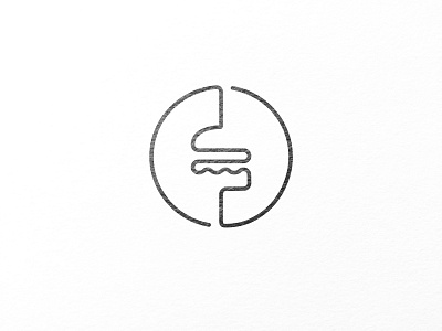 Burger logo out of one line.