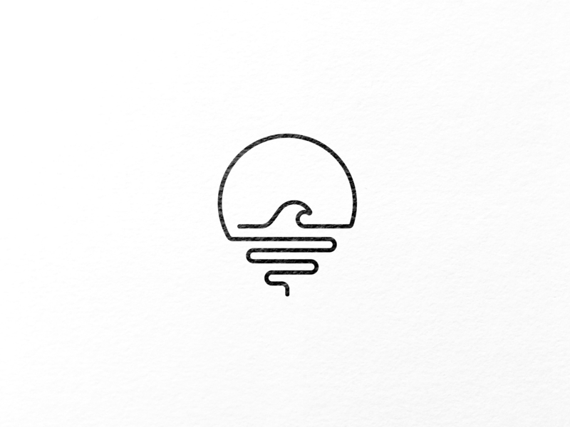 A sunset out of one line. by matteomueller on Dribbble