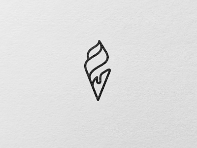 A simple ice cream logo design.