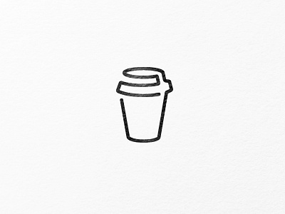 coffee cup out of one line.