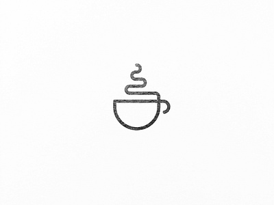 A minimalistic logo design for a coffee shop out of one line.