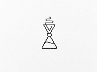 A minimalistic chemex logo design.