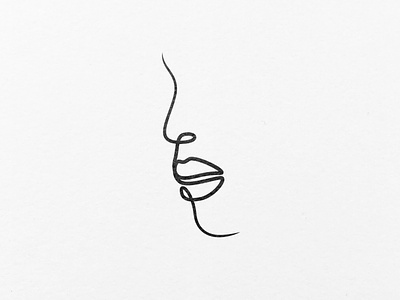 A woman's face out of one line. facelogo mationdesign matteomueller minimalface minimaloneline oneline onelinelogo onlineface simplelogo womansface