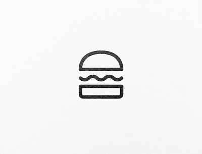 A very minimalistic logo design for a burger shop. burgerillustration burgerlogo burgershop burgershoplogo logodesign mationdesign matteomueller minimalism minimallogodesign