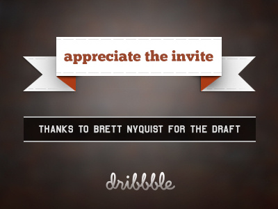 Thanks for the Invite Brett brett nyquist invite thank you