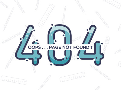 404 404 404 error page 404page adobe illustrator dribbleweeklywarmup illustration minimal oops pagenotfound vector