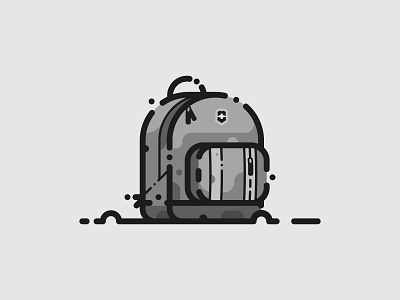 Backpack adobe illustrator backpack design illustration minimal style vector victorinox